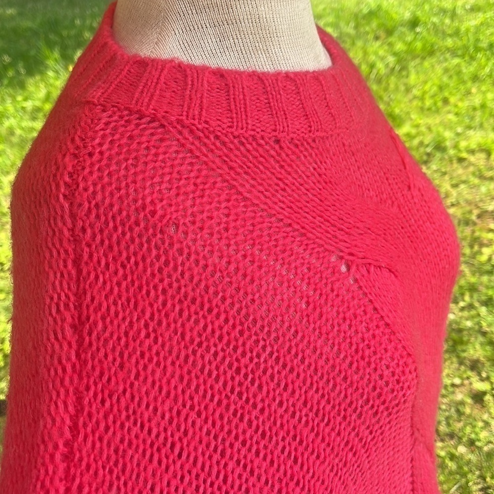 Aerie Hot Pink Knitted Sweater Size XS Long Sleeve, slightly oversized - Picture 6 of 9